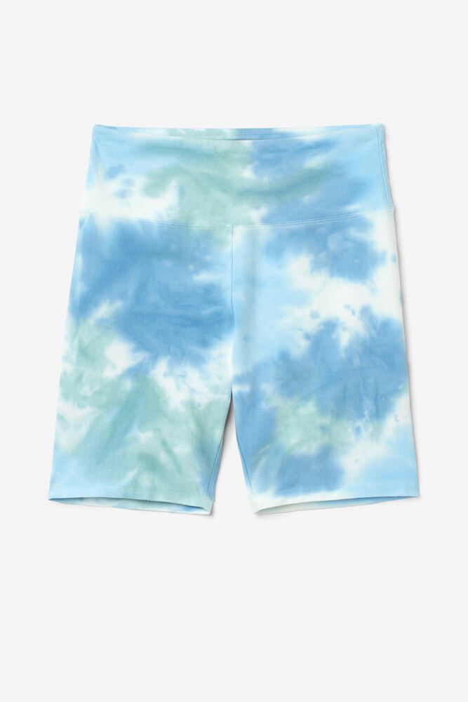 Pantaloni Scurti Fila Dama Albastri Taima Tie Dye Bike LADH-67408